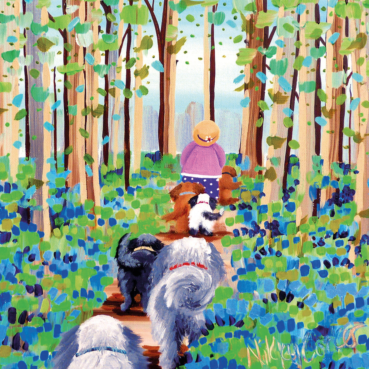 "Family Walk" card by Nikky Corker