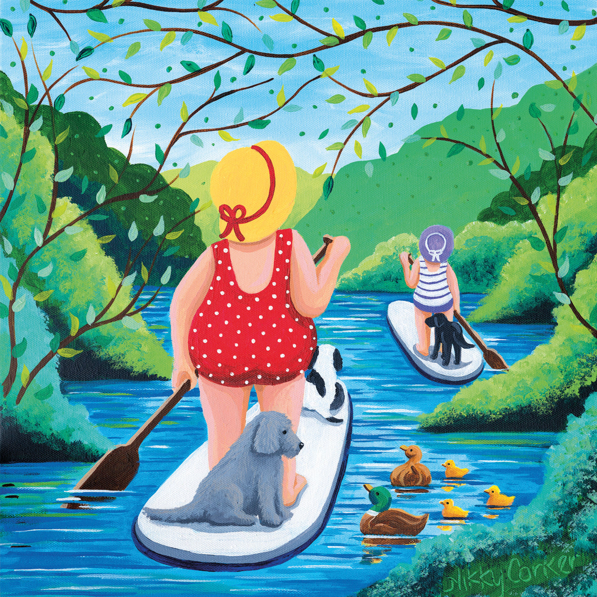 "Up The Creek...With Paddles" card by Nikky Corker