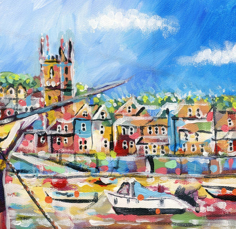 Boats At Low Tide St Ives, print by Paul Clark