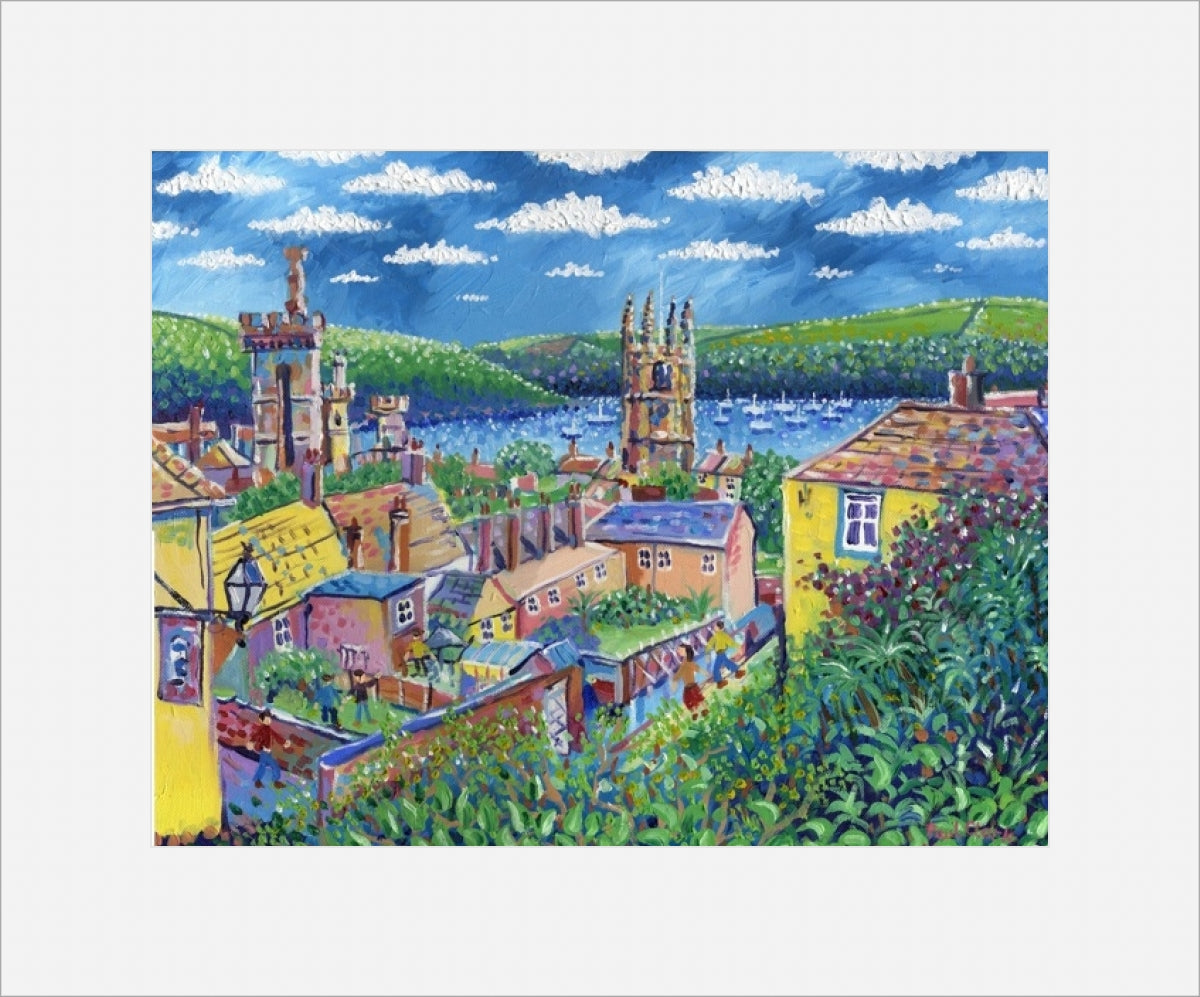 Fowey Rooftops print by Paul Clark