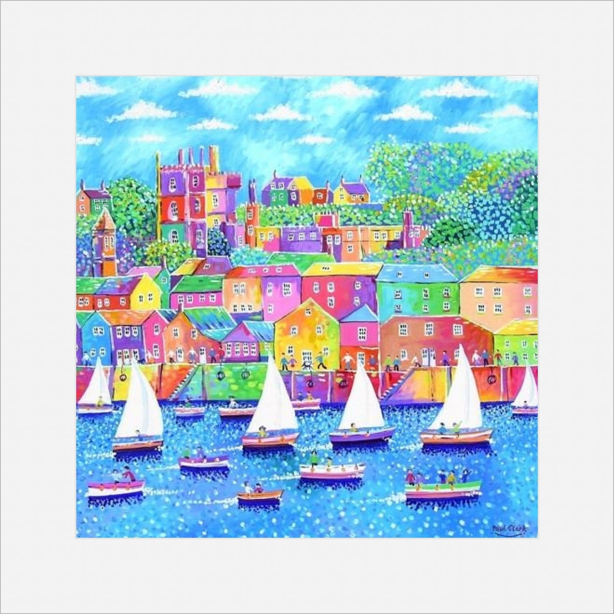 Fowey Sailboats print by Paul Clark