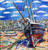 Low Tide St Ives, print by Paul Clark