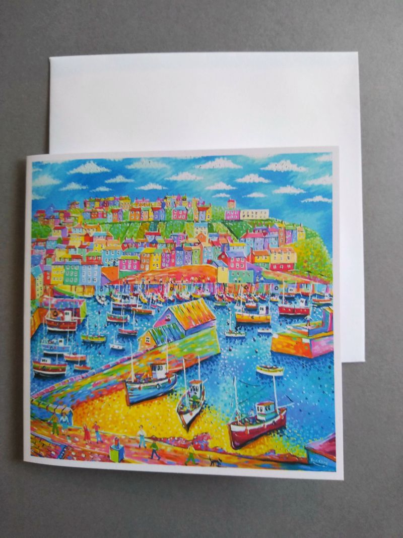 Mevagissey, card by Paul Clark