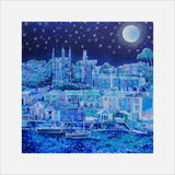 Moonlight Over Fowey, print by Paul Clark
