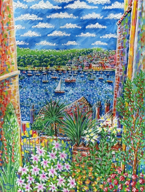 Over the Gardens, Fowey print by Paul Clark