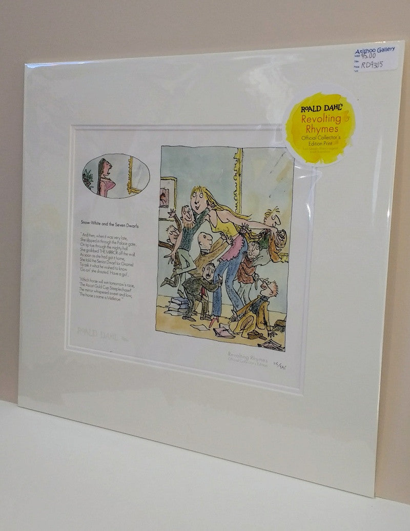 Roald Dahls Revolting Rhymes "Snow White And The Seven Dwarfs" print