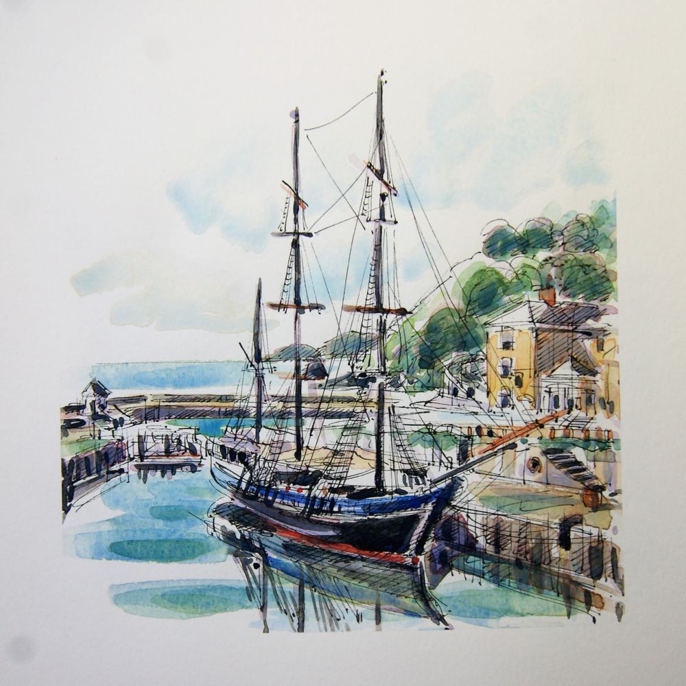 Richard-Briggs-Charlestown-Harbour-Print