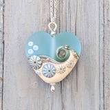 Sea Spray Large Heart pendant