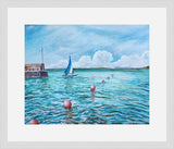"Sailing off Polkerris" prints by Liz Hackney