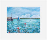 "Sailing off Polkerris" prints by Liz Hackney