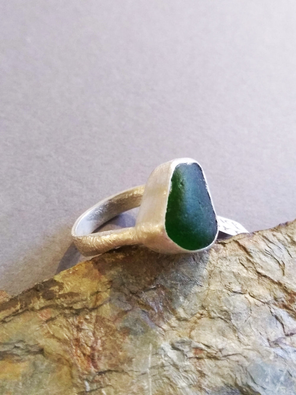 Sarah Drew Sea Glass Ring (Green)
