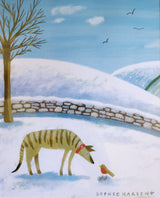Sophie Harding, "The Whippet and The Robin" print (com)