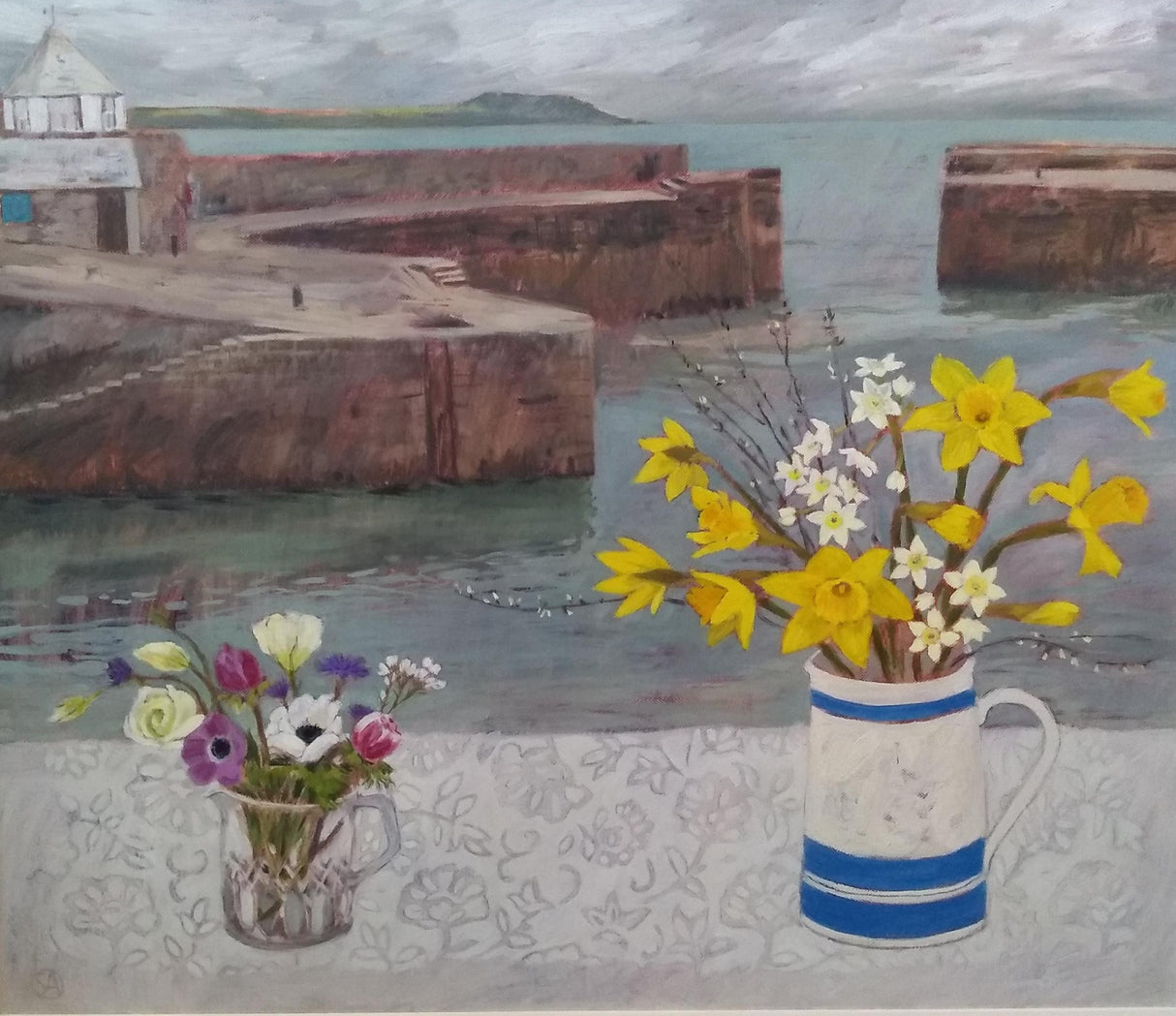 "Charlestown Harbour" original painting by Stephanie Axtell (com)