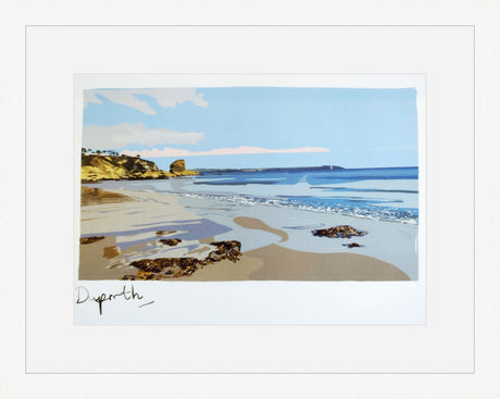 Duporth print by Tom Hughes