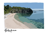 Porthpean Print by Tom Hughes