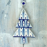 Blue Christmas Tree ceramic decoration