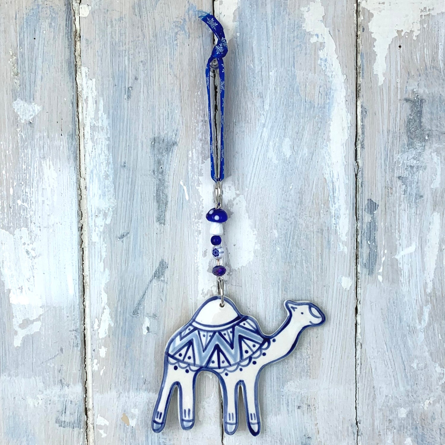 Blue Camel ceramic decoration
