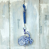 Handmade blue hermit crab hanging decoration