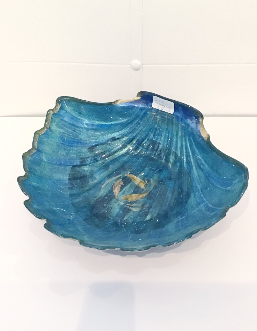 Margaret Johnson Glass shell bowl