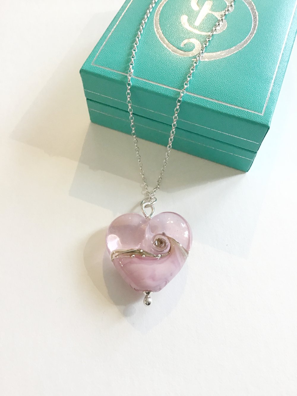 Pale Pink Large Heart pendant
