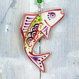 Handmade colourful fish hanging decoration